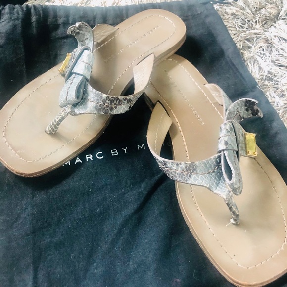 Marc Jacobs Snakeskin Sandals - Picture 2 of 2